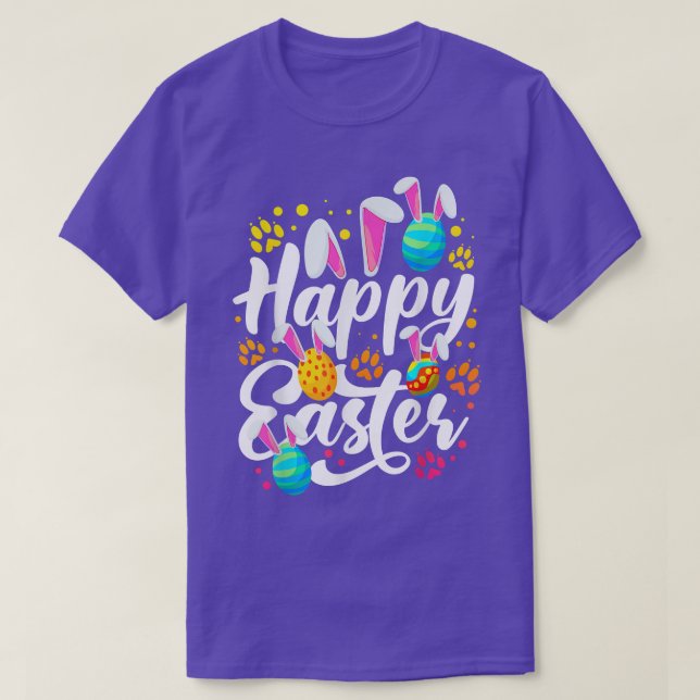 Camiseta Gracioso Feliz Pascua De Pascua Con Conejo De Pasc (Diseño del anverso)