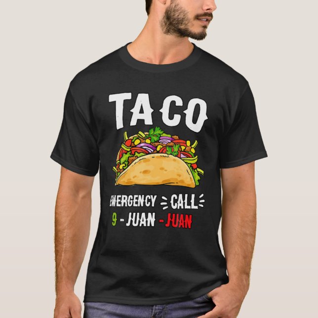 Camiseta Gracioso festival mexicano de comida Taco Cinco de (Anverso)