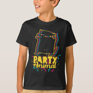 Camiseta Gracioso Fiesta Animal Disco Dancing Cat Meme