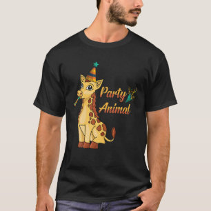 Camiseta Gracioso - Fiesta Animal - Giraffe Birthday - Gira