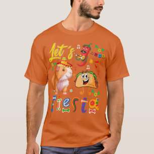 Camiseta Gracioso Fiesta Meican Guinea Cerdo con Sombrero T