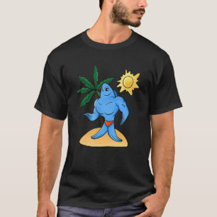 Camiseta Gracioso Fish Fitness Muscular Halterofilia Bodybu