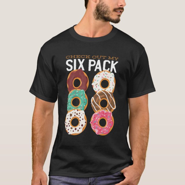 Camiseta Gracioso Fitness Checkout My SIX Pack Donuts Fat (Anverso)