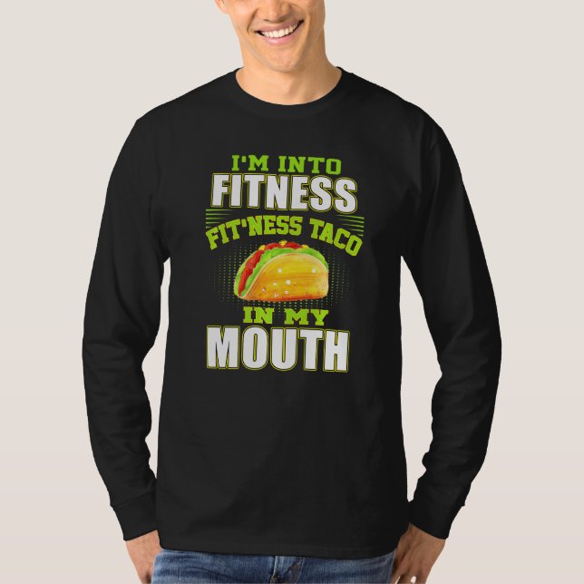 Camiseta Gracioso Fitness Taco Foodie Gimnasio Mexicano Fan (Anverso)
