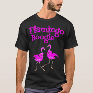 Camiseta Gracioso Flamingo Boogie Tropical Pink Dancing Bir