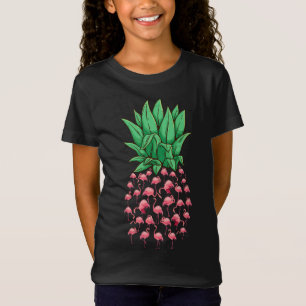Camiseta Gracioso Flamingos Pineapple Tropical Fruit Lover 