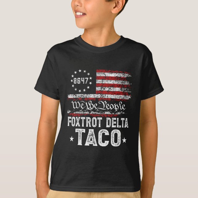 Camiseta Gracioso Foxtrot Delta Taco (Anverso)