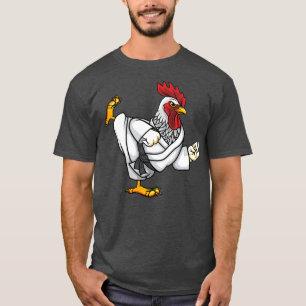 Camiseta Gracioso gallo Ninja Chicken haciendo Karate Samur