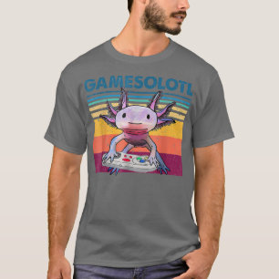 Camiseta Gracioso Gamesolotl Gamer Aolotl pesca video