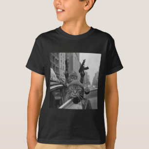 Camiseta Gracioso Gangster Cat Thug Meme Street Lover Gats