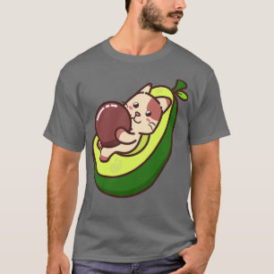 Camiseta Gracioso gato aguacate