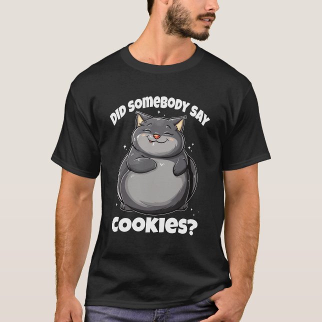 Camiseta Gracioso gato ¿Alguien dijo cookies? (Anverso)