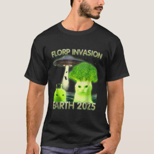 Camiseta Gracioso gato Alien Meme Florp Invasion Earth 2025