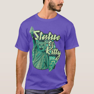 Camiseta Gracioso Gato Asombroso Como Estatua De Kitty Libe