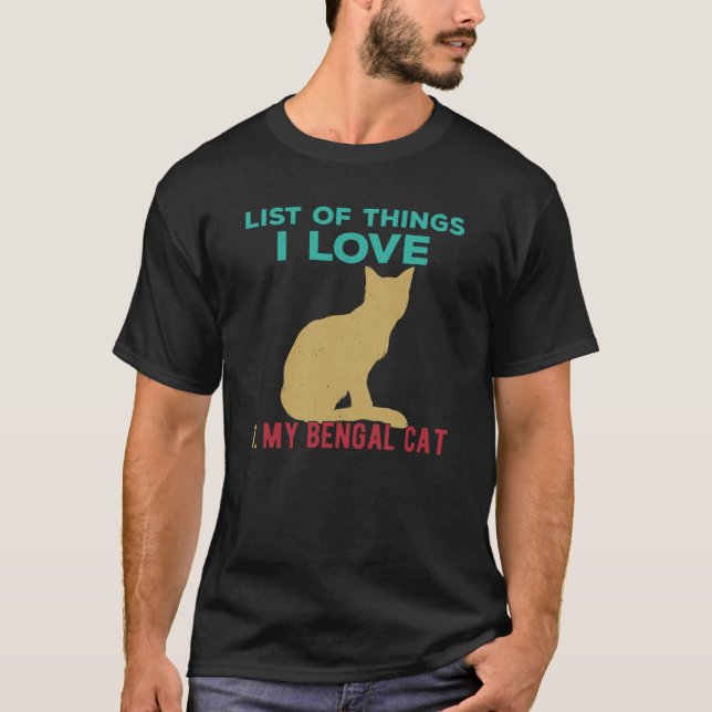 Camiseta Gracioso gato bengalí (Anverso)