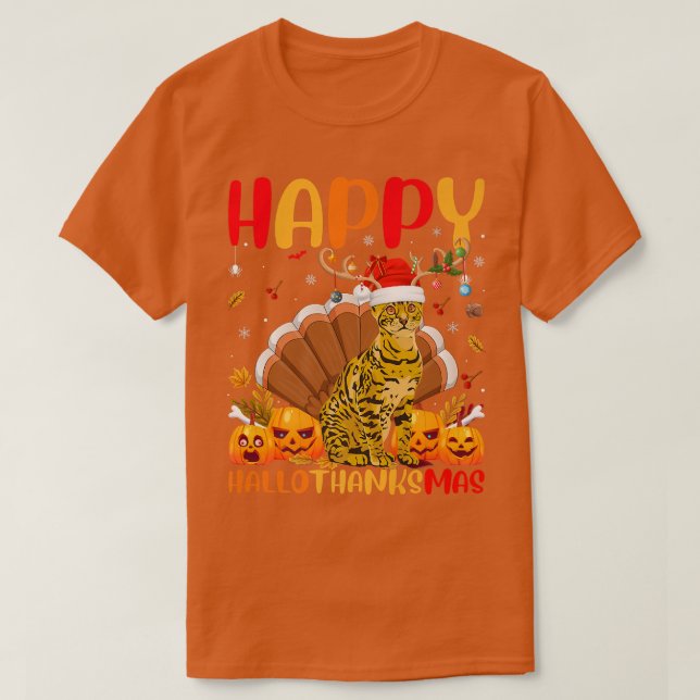Camiseta Gracioso Gato Bengalí Enamorado Feliz Gato Bengala (Diseño del anverso)