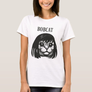 Camiseta Gracioso gato Bob Hairstyle Bobcat Gatos cómicos C