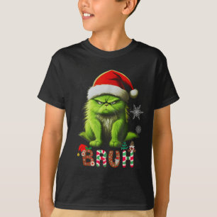 Camiseta Gracioso gato Bruh diciendo hermano