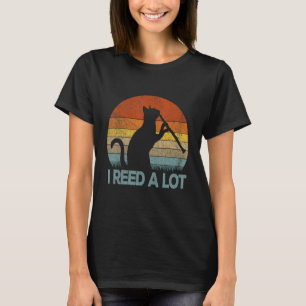 Camiseta Gracioso Gato Clarinet I Led A Mucho Músico Retro 