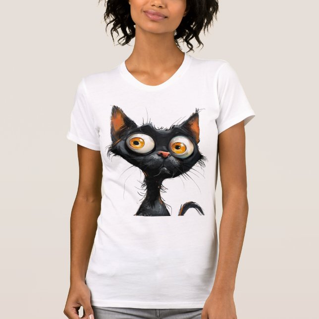 Camiseta Gracioso gato cómico (Anverso)