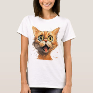 Camiseta Gracioso gato cómico