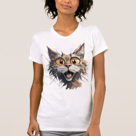 Camiseta Gracioso gato cómico