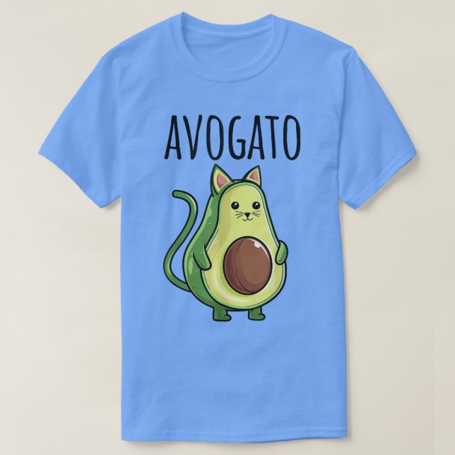 Camiseta Gracioso gato de Avogado Mamá Papá Vegetariano Gat (Diseño del anverso)
