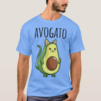Camiseta Gracioso gato de Avogado Mamá Papá Vegetariano Gat