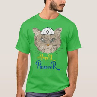 Camiseta Gracioso gato de pascua feliz divertido seder jewi
