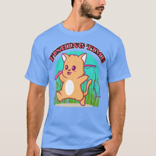 Camiseta Gracioso gato de pesca