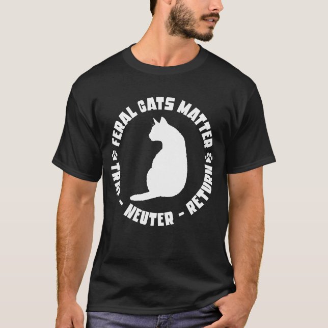 Camiseta Gracioso gato de retorno de neutralizador de la tr (Anverso)