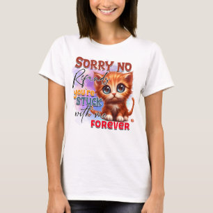 Camiseta Gracioso gato de sarcasmo atascado arte de palabra