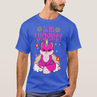 Camiseta Gracioso gato emocional satánico con granizo