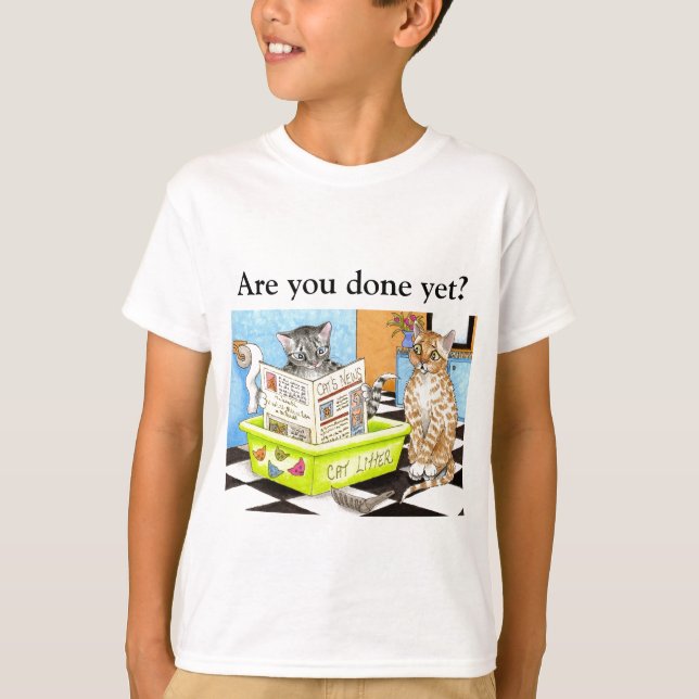 Camiseta Gracioso gato en camisas 464 (Anverso)