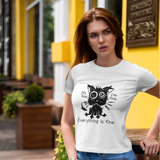 Camiseta Gracioso gato estresado (Subido por el creador)