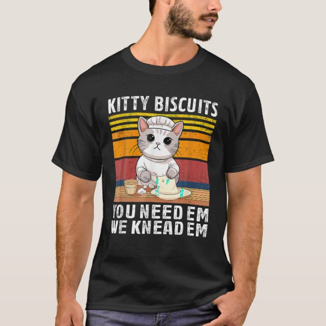 Camiseta Gracioso Gato Gato Gatito lindo Gitano Biscuits Qu (Anverso)