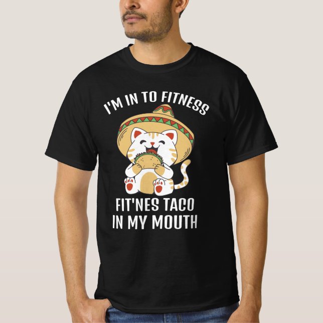 Camiseta Gracioso Gato Gato Taco I My Mouth (Anverso)