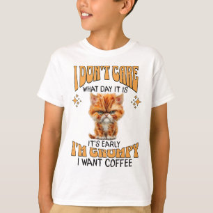 Camiseta Gracioso gato Grumpy Café Amante Sarcástico que qu
