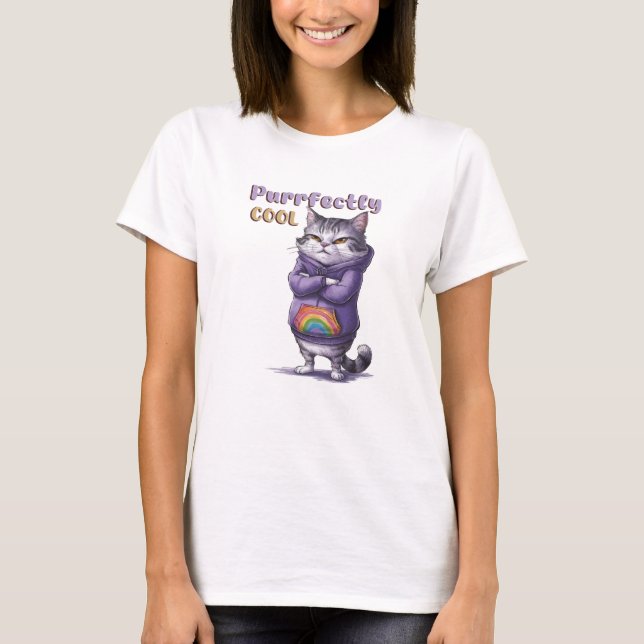Camiseta Gracioso gato Guay moderno (Anverso)