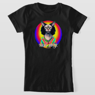 Camiseta Gracioso gato hippie Sphynx