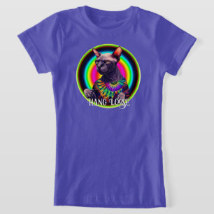 Camiseta Gracioso gato hippie Sphynx
