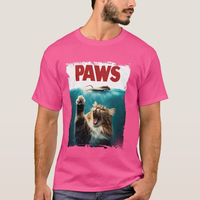 Camiseta Gracioso gato lindo amante de gato parodia a gato  (Anverso)
