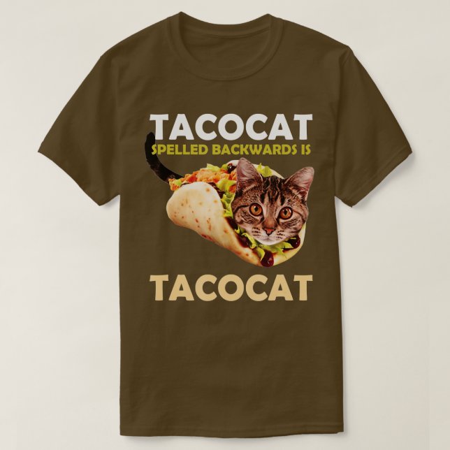 Camiseta Gracioso gato lindo de tacocat taco que se lanza h (Diseño del anverso)