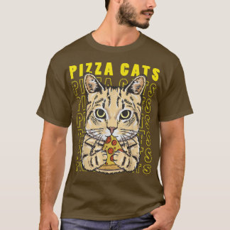 Camiseta Gracioso gato lindo gatito de Pizza 