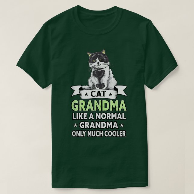 Camiseta Gracioso gato lindo mujeres es la mejor abuela gat (Diseño del anverso)