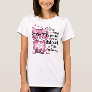 Camiseta Gracioso gato loco arte de palabras