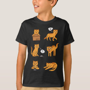 Camiseta Gracioso Gato Loco Lover Conmociona El Dedo Para L