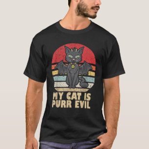 Camiseta Gracioso Gato Lover Tees Mi Gato Es Mal