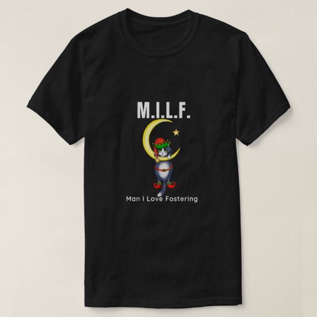 Camiseta Gracioso gato mamá bebé Navidades de acrónimos Nav (Diseño del anverso)