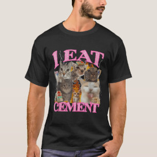 Camiseta Gracioso gato meme me como un animal de citas japo